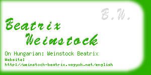 beatrix weinstock business card